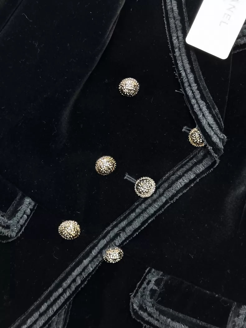 Chanel 2010 Black velvet jacket