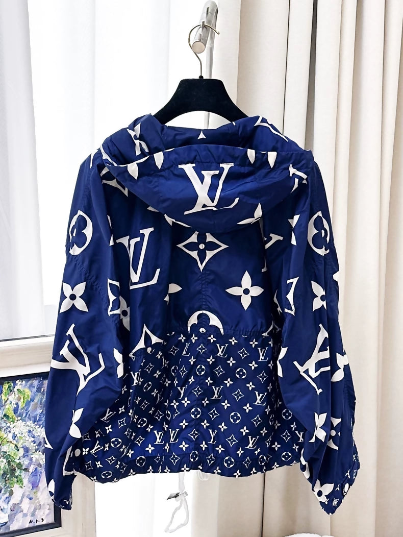 Louis Vuitton blue monogram cardigan