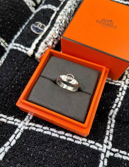 Hermes silver ring