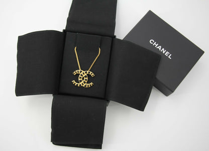 Chanel B19A Metal Black & Gold "Along the Nile" CC Necklace