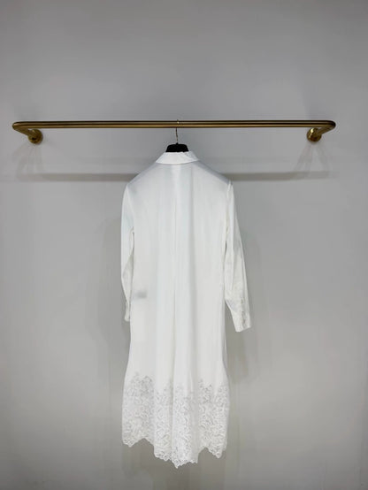 Loro Piana white lace dress