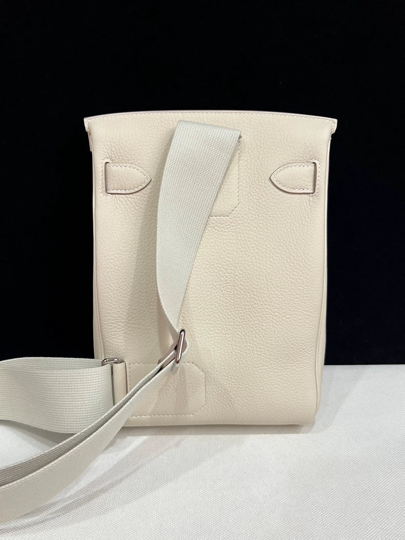 Hermes HAC Craie Togo Leather Palladium Hardware