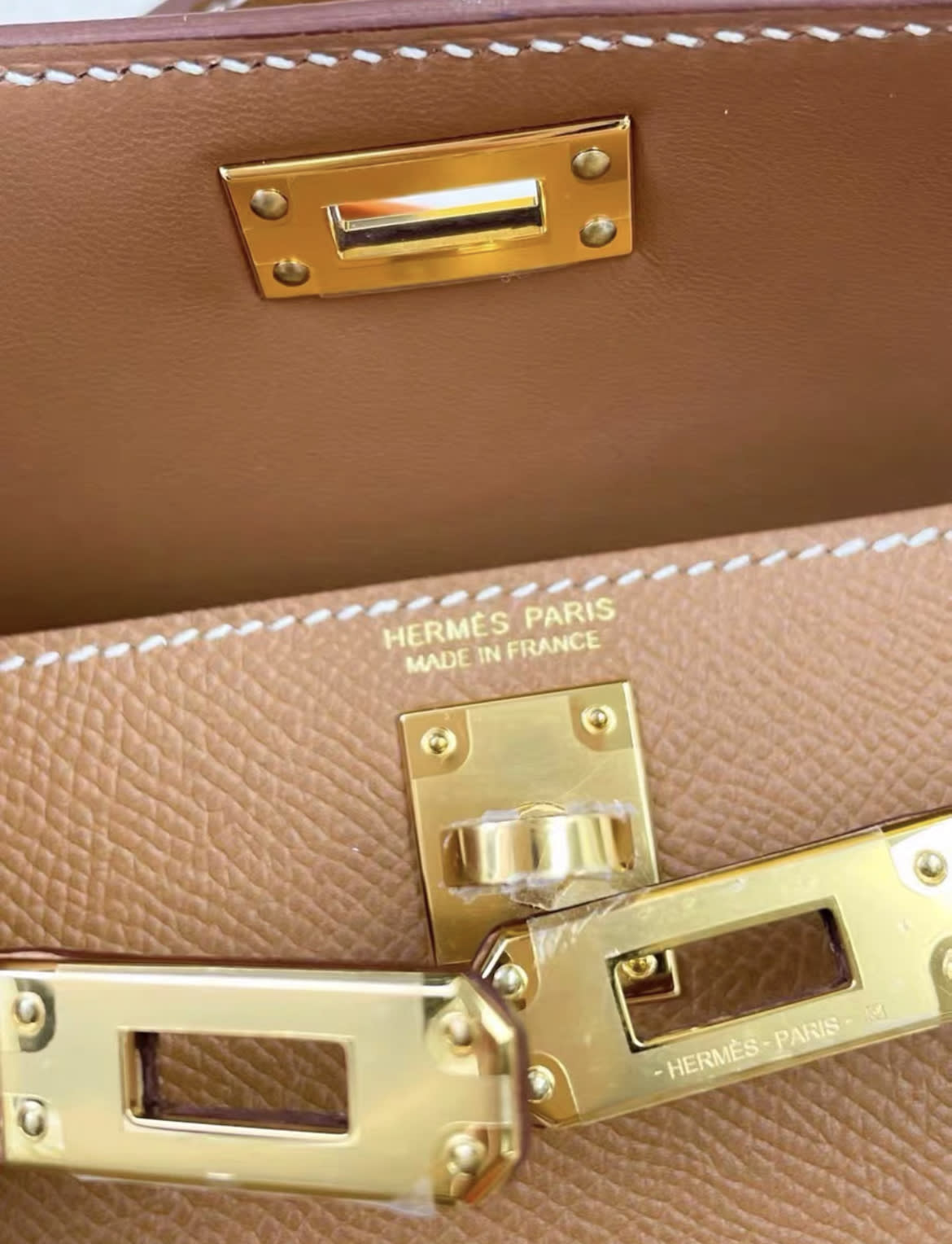 Hermes mini Kelly gold on gold hardware