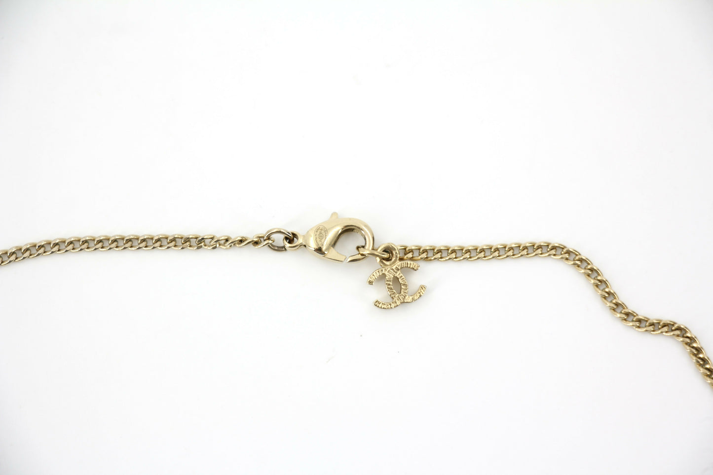 Chanel F16V Rhinestone Classic CC Double-Sided Chain Adjustable Clasp Necklace