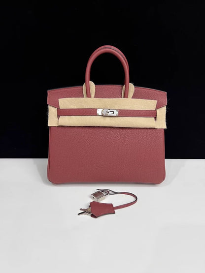 HERMES Birkin 25 rouge H Togo leather palladium hardware