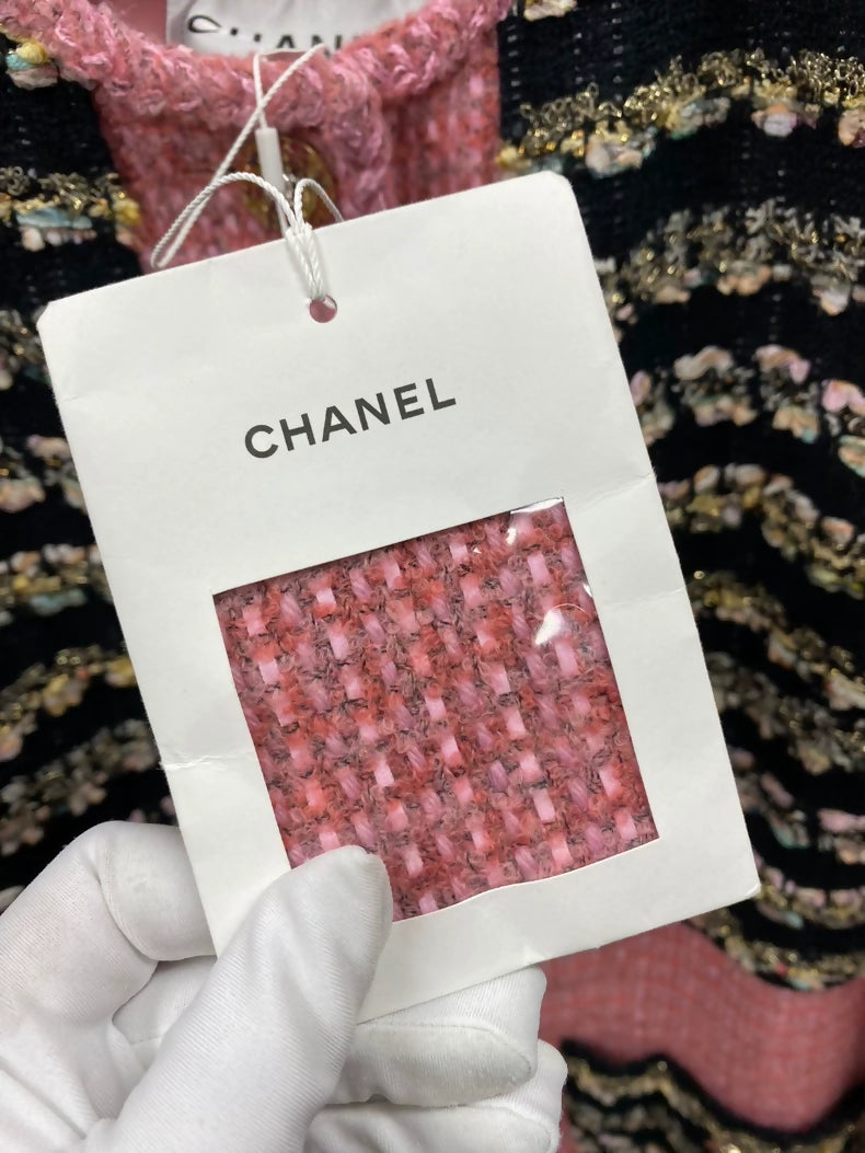 Chanel 22A pink tweed jacket
