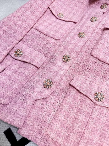 Chanel 19B Pink Tweed Jacket