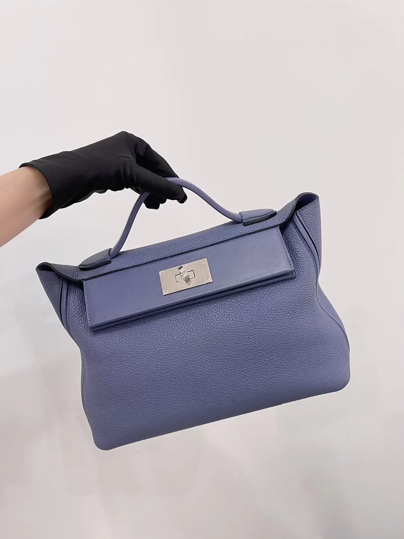 Hermès 24/24 29 light blue 7E Togo leather palladium hardware