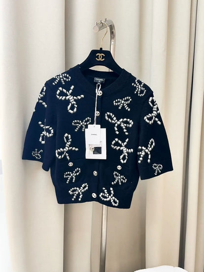 Chanel 24P Black cardigan