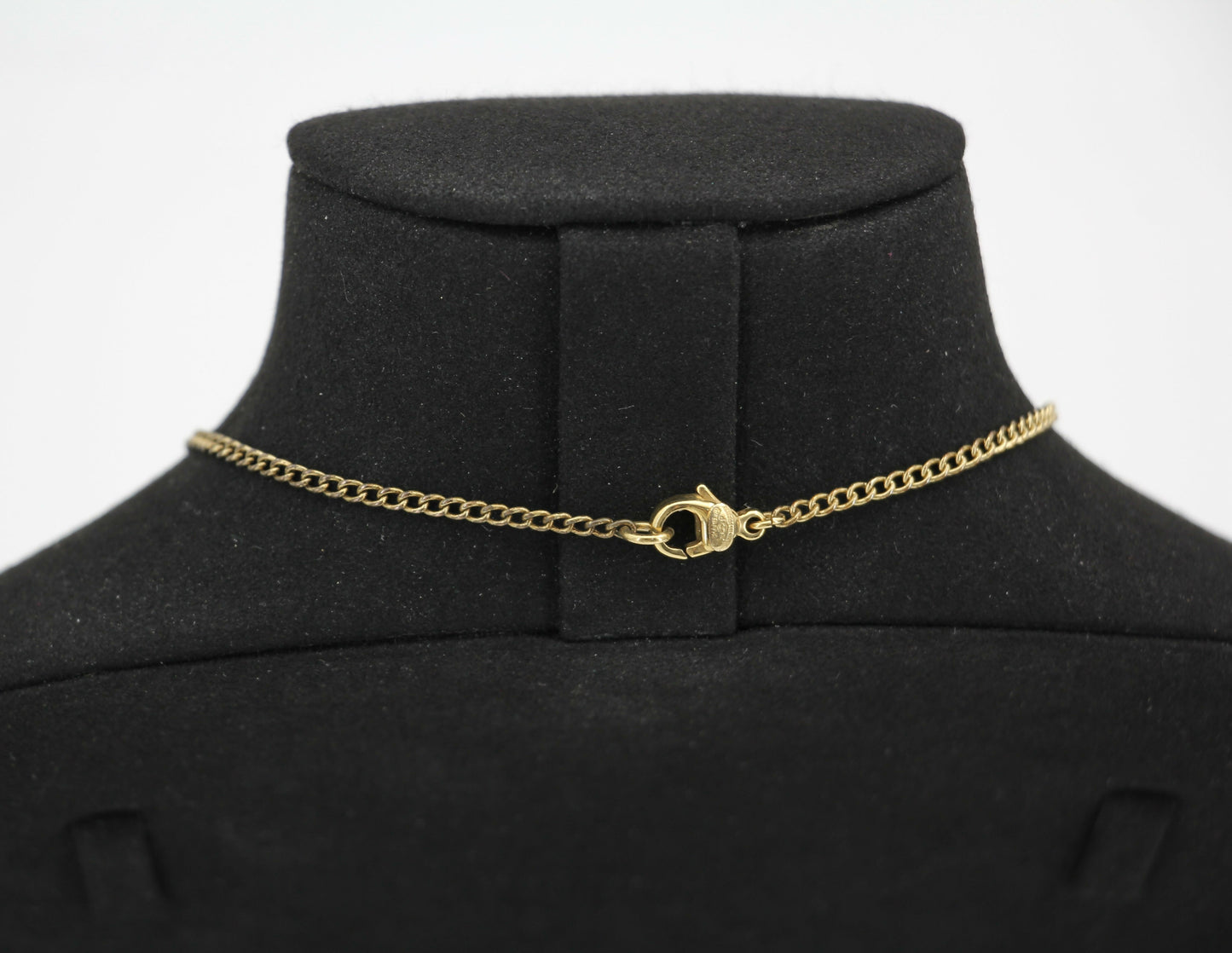 Chanel Vintage 03P Gold-plated CC Enamel White Skull Necklace