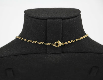 Chanel Vintage 03P Gold-plated CC Enamel White Skull Necklace