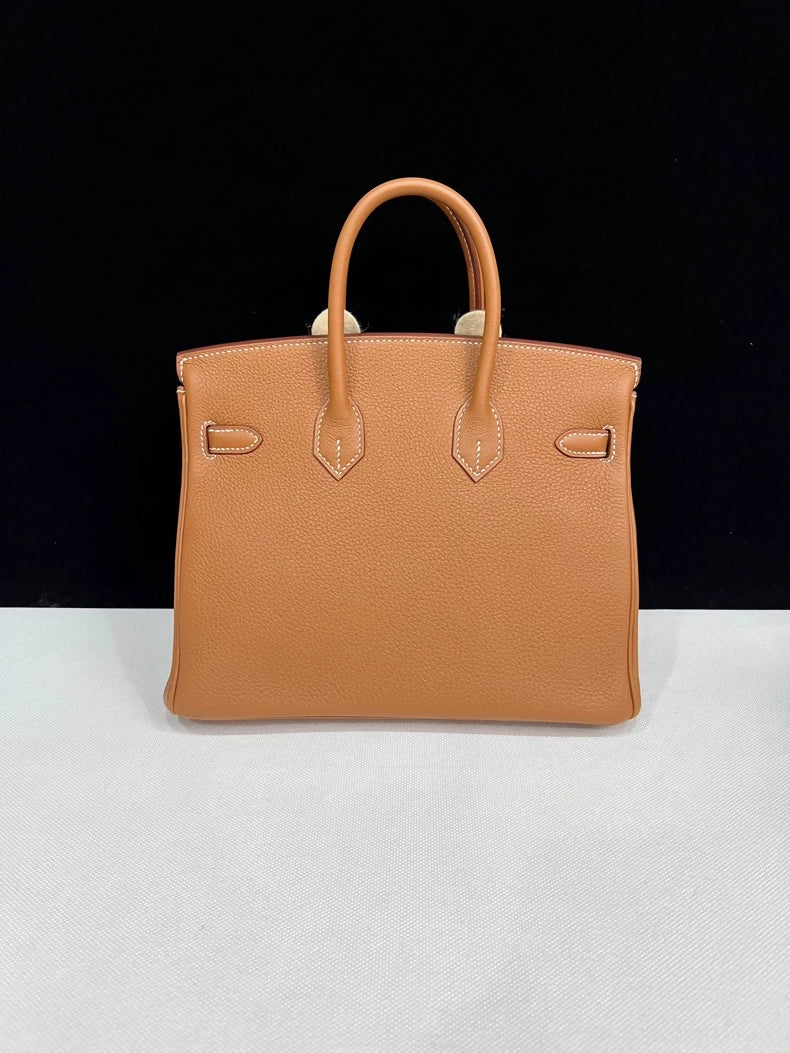 Hermes Birkin 25 gold brown Togo leather with gold hardware