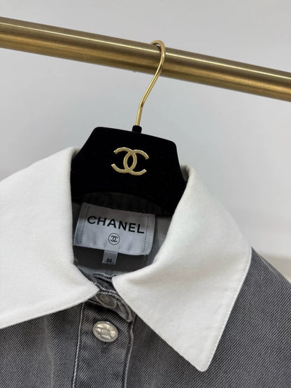Chanel 25P Grey Denim Jacket