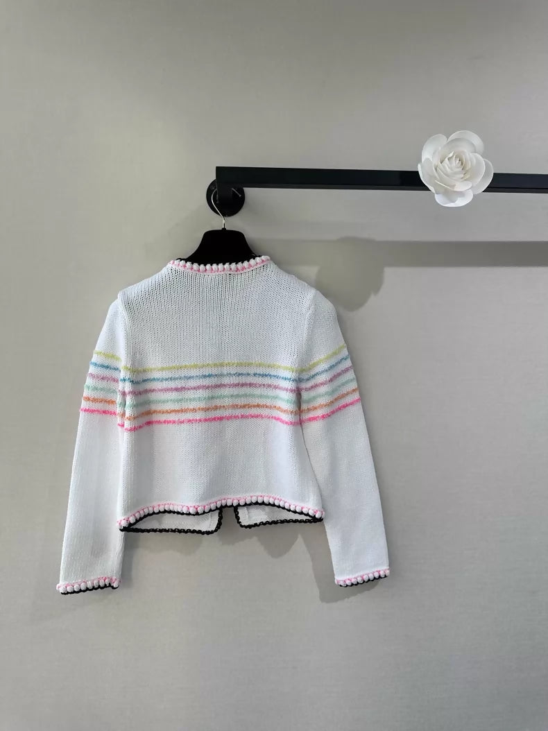 Chanel 24S white Knit Cardigan