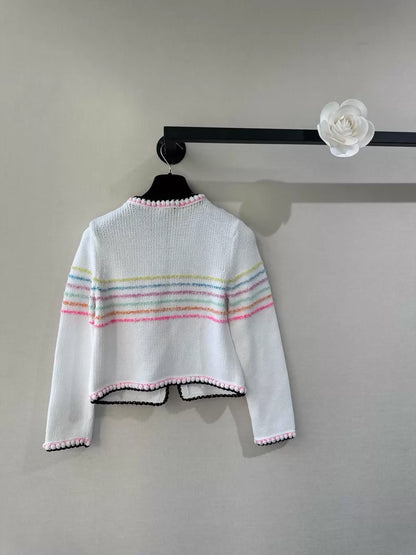Chanel 24S white Knit Cardigan