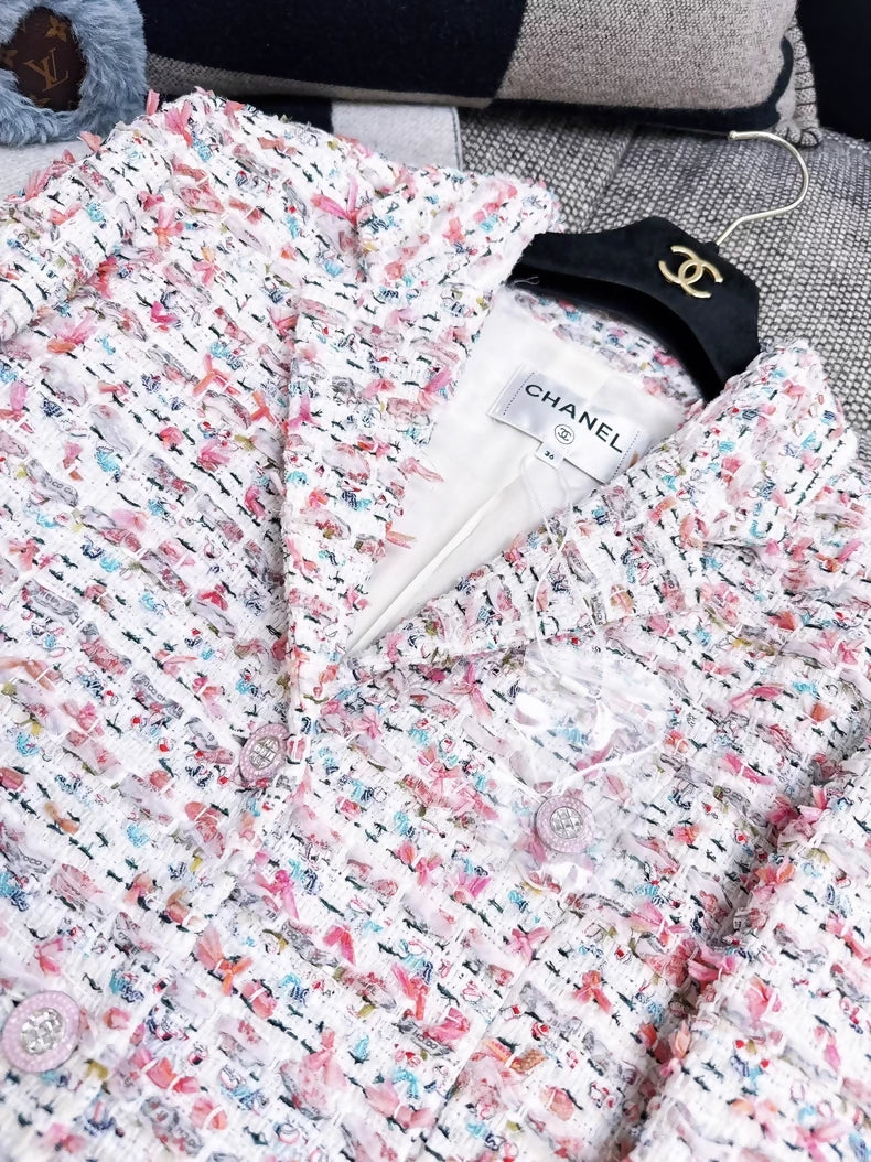 Chanel 23C Pink Tweed Jacket