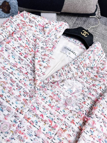 Chanel 23C Pink Tweed Jacket