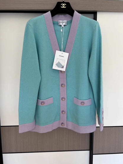 Chanel 24C Pink and Purple Cardigan,