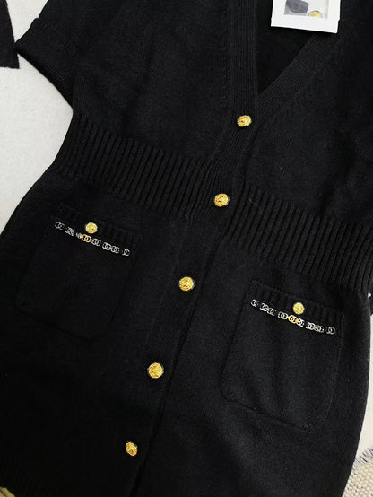 Chanel 22B black cashmere dress