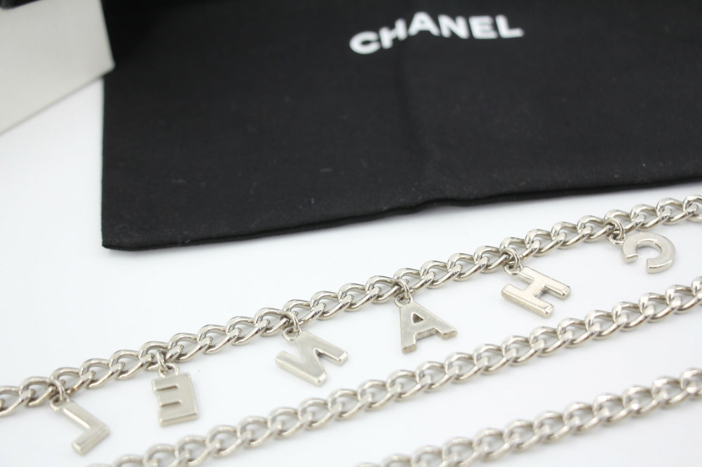 Chanel Vintage 05V Metal Silver Chain Waist Chain L98