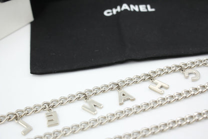 Chanel Vintage 05V Metal Silver Chain Waist Chain L98