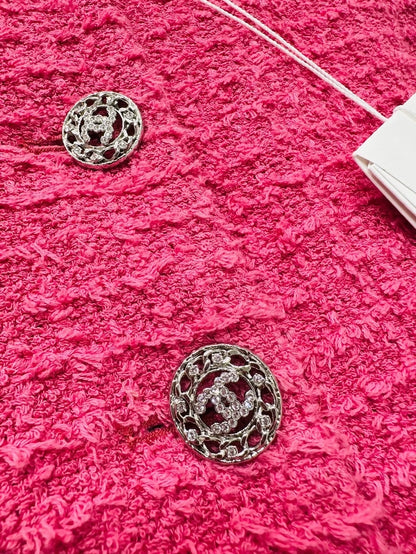Chanel 22S pink tweed Vest Dress