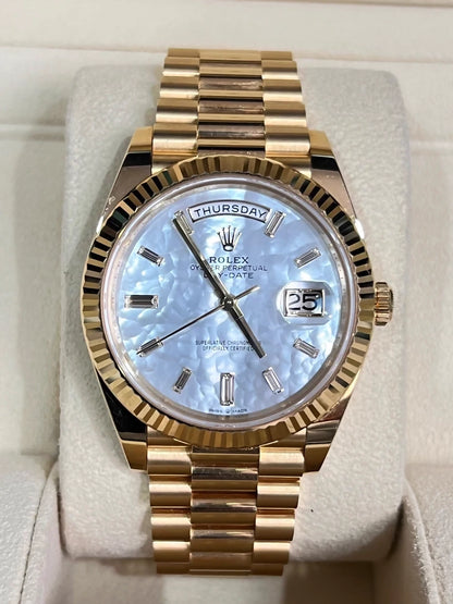 Rolex Day-Date series m228238-0071 18K yellow gold, 40mm diameter, automatic mechanical movement