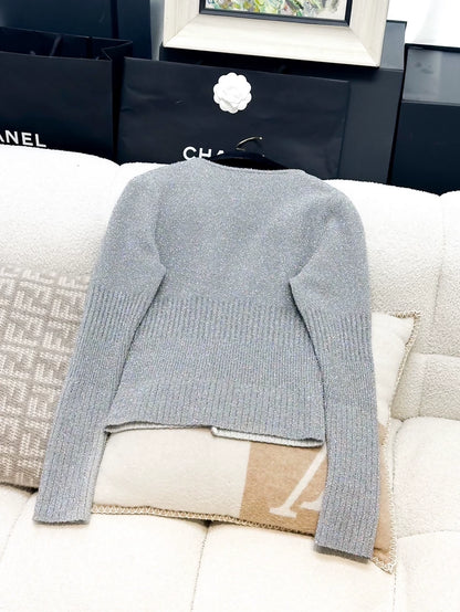 Chanel 22A silver cardigan