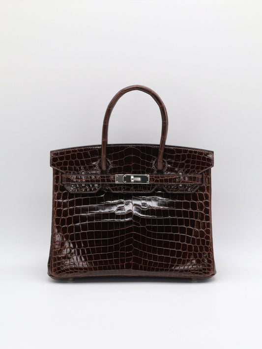 Hermès Birkin 30 Havane Shiny Phw R 2014 Full Set