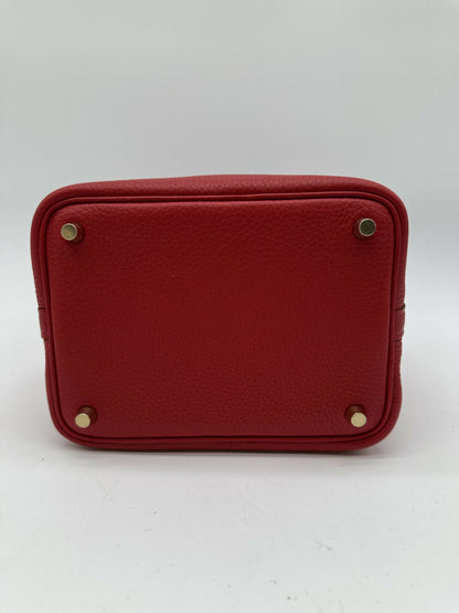 Hermès Picotin 18 Rouge Casaque GHW W 2025