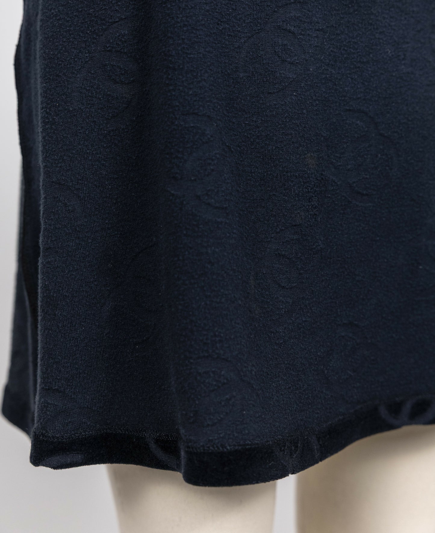 Chanel 1996 Spring/Summer Vintage Black Velour Logo Skirt Set