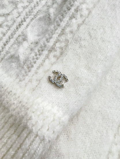 Chanel 23N Coco Neige off-white knitted cashmere turtleneck sweater