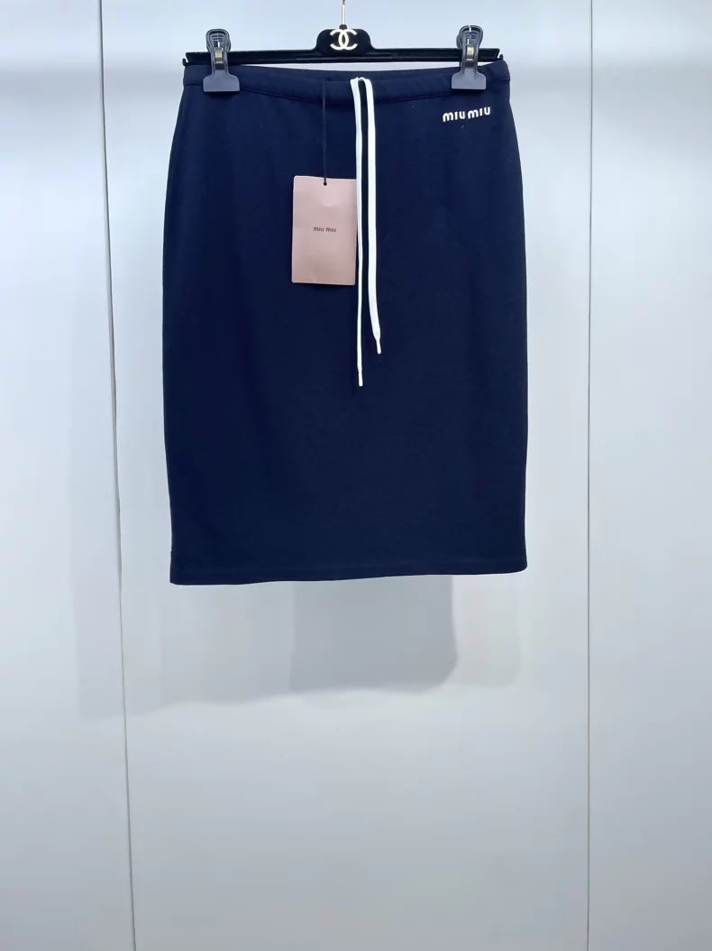 Miu Miu 2024 Navy Blue Skirt