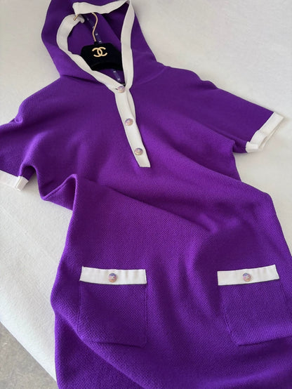 Chanel 24C Purple Hooded Dress