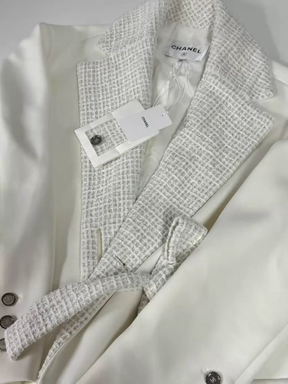 Chanel 25C White Long Coat