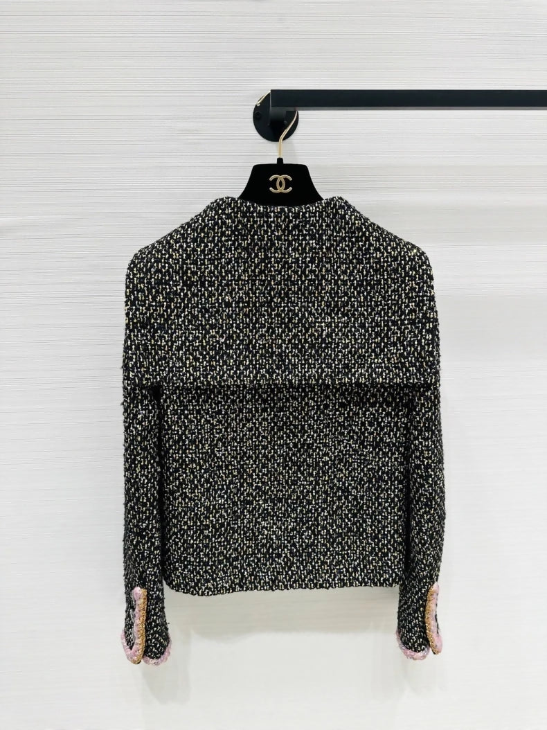 Chanel 24k black/gold tweed jacket