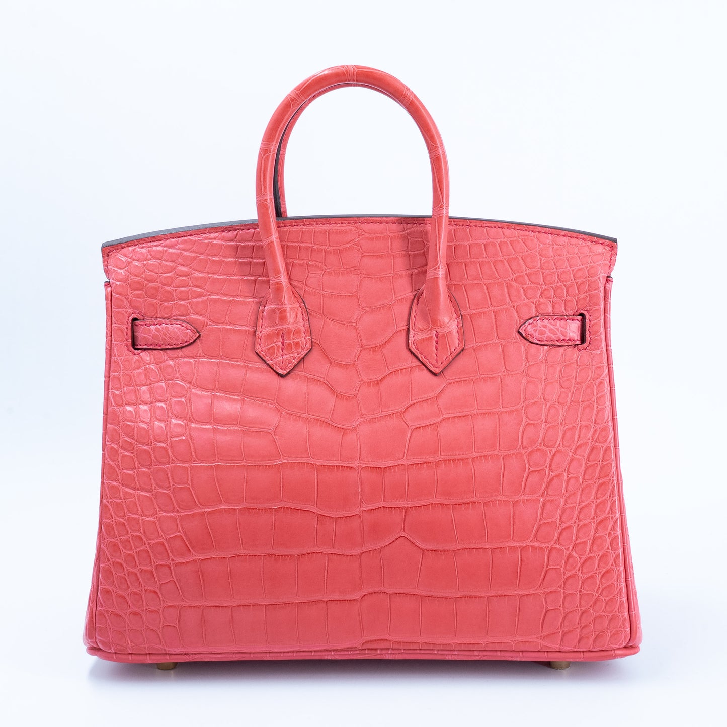 HERMÈS Birkin 25 Bougainvillea Matte Alligator Gold hardware
