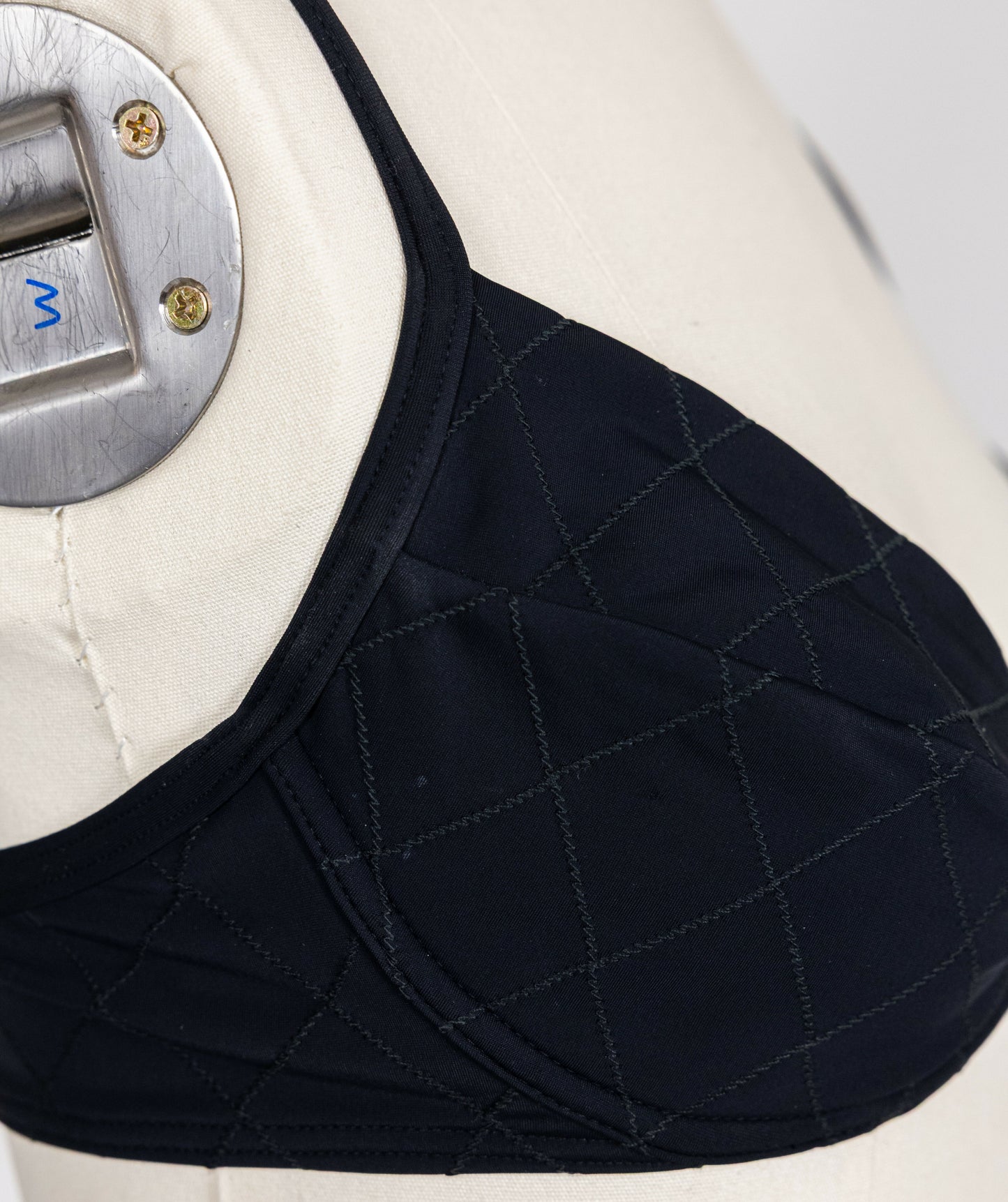 Chanel 1994 Cruise Vintage Black Logo Quilted Bikini