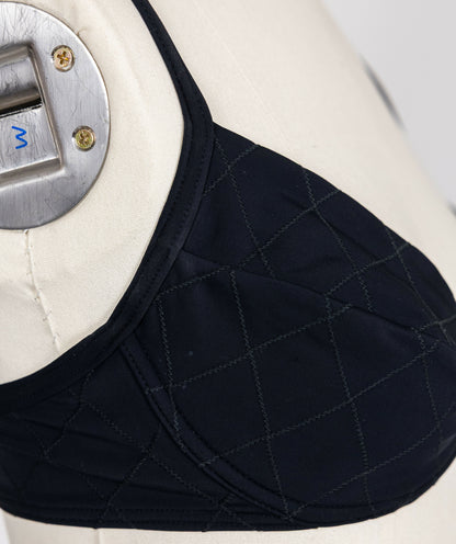 Chanel 1994 Cruise Vintage Black Logo Quilted Bikini