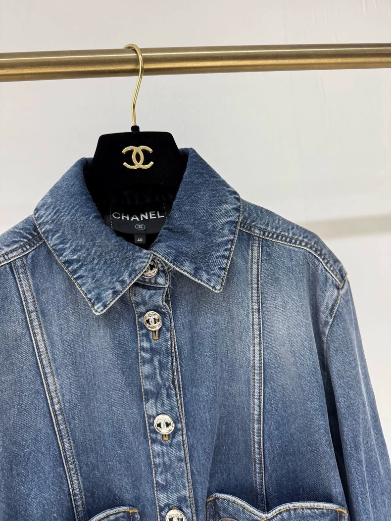 Chanel 24P double C two-pocket denim jacket