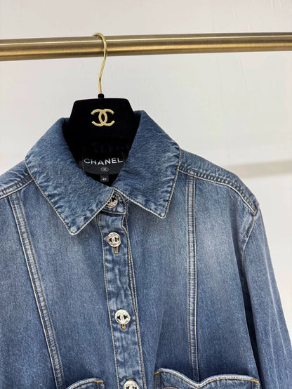 Chanel 24P double C two-pocket denim jacket