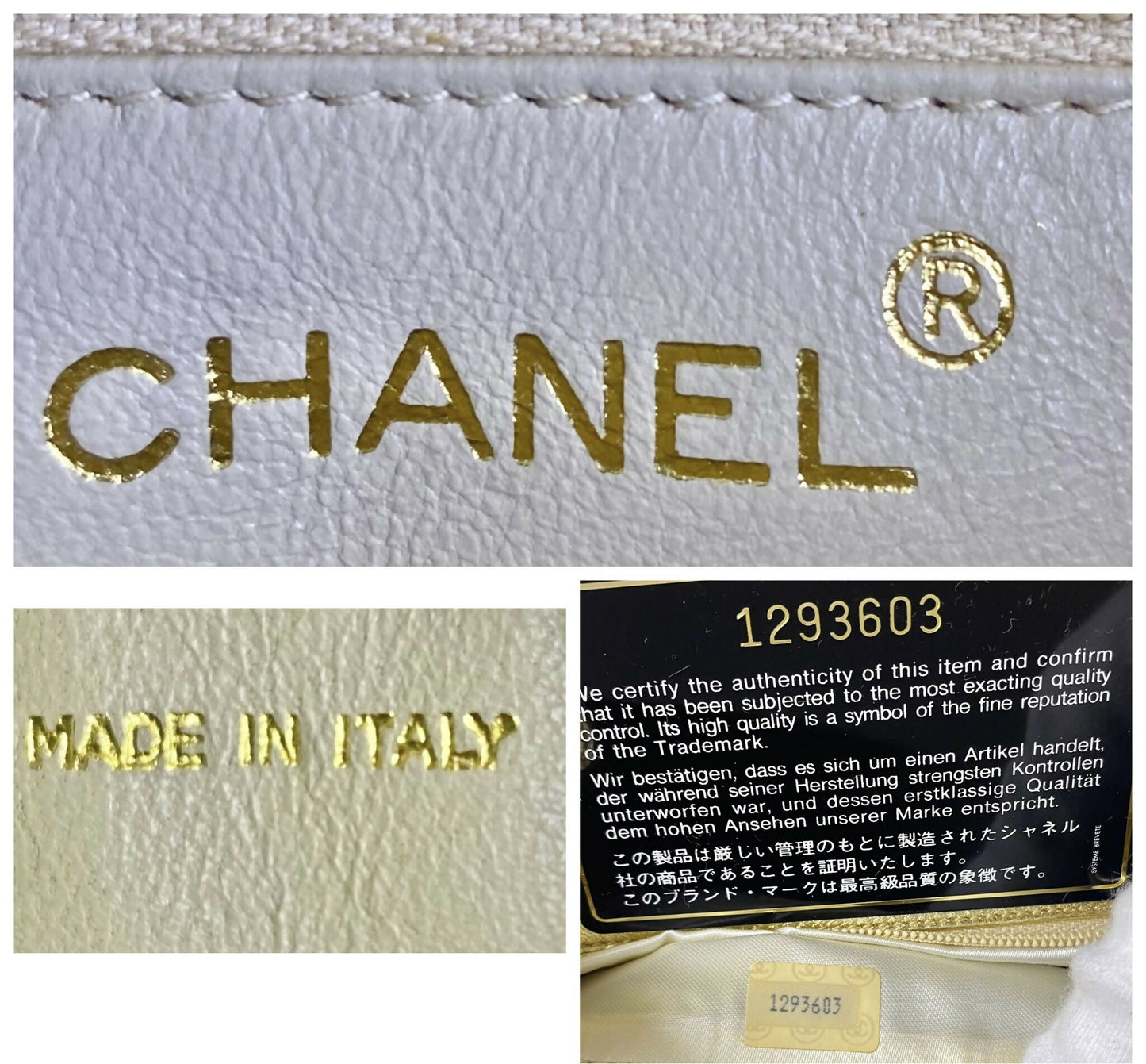 Rare 90’s Chanel Vintage Gold Quilted Lambskin Leather Multi Chain Jewelry Tassel Bag