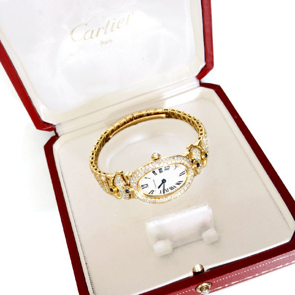 Cartier Baignoire Full Diamond 18K Solid Gold Celebrity Ladies Quartz Wrist watch