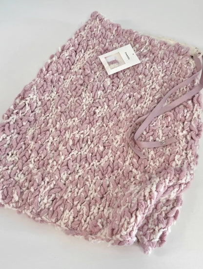 Chanel 24K pink knit midi skirt