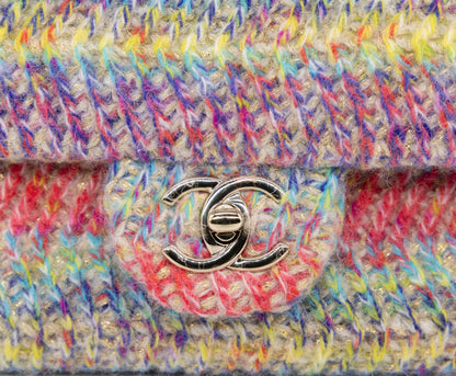Chanel 2020 CC Multicolor Mini Knit Flap Bag