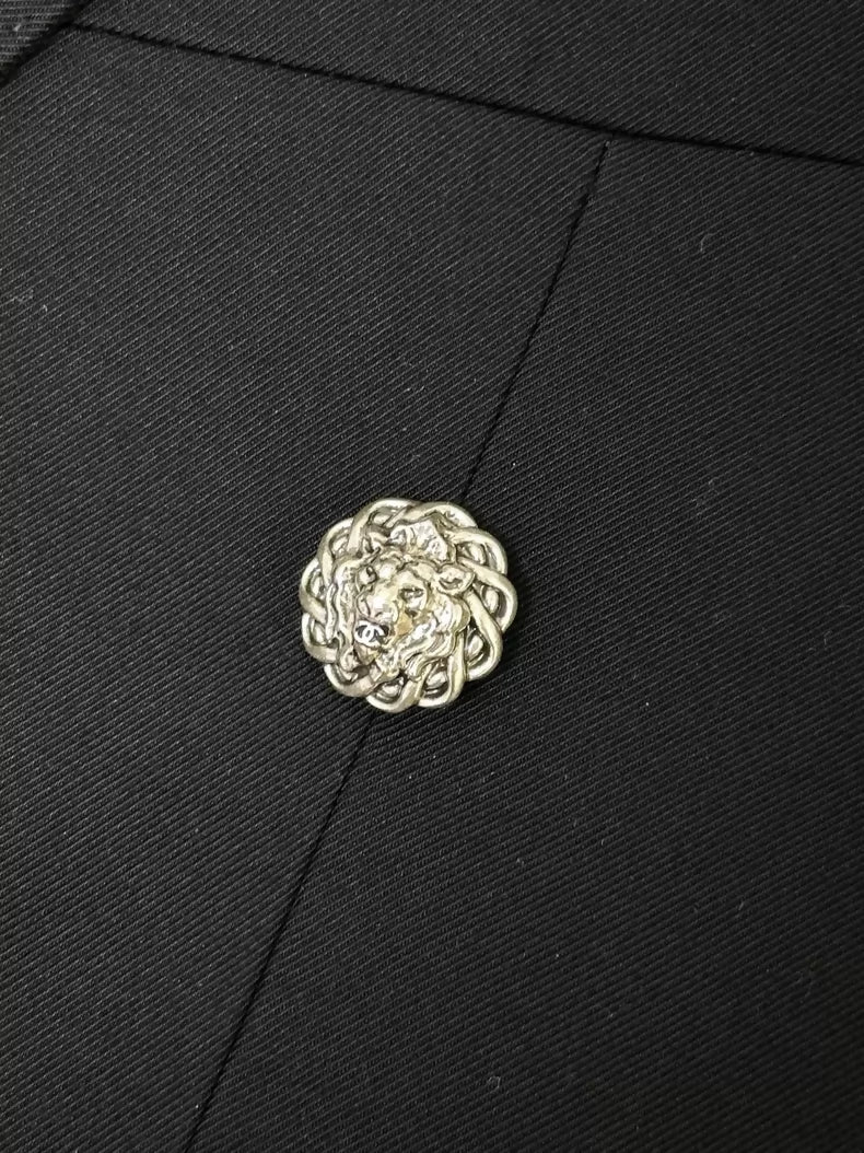 Chanel 26S black silk blazer