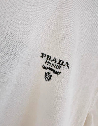 Prada 24 white knitted t-shirt size 36