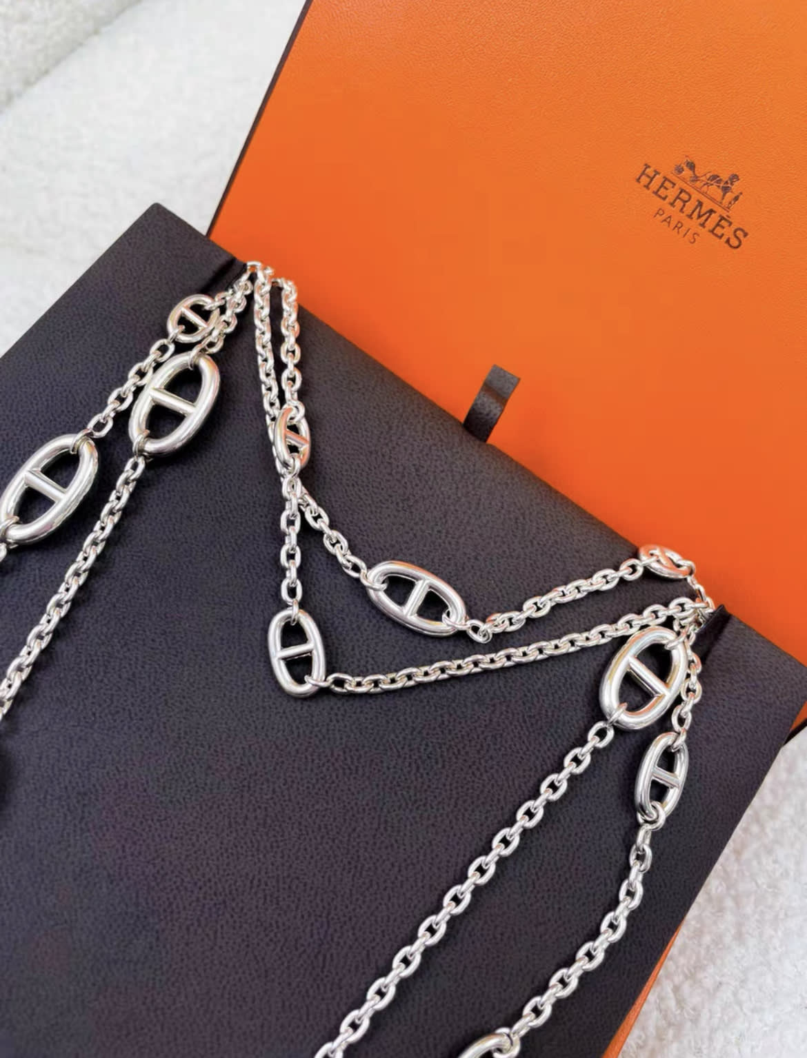 Hermès Farandole long necklace 120cm