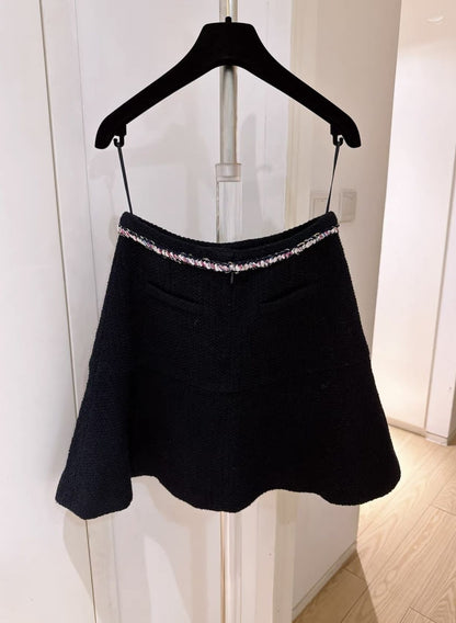 Chanel 21 spring and summer dark blue skirt