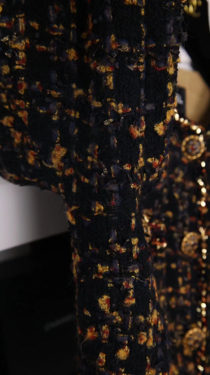 Chanel 19A Black and Gold Tweed Jacket